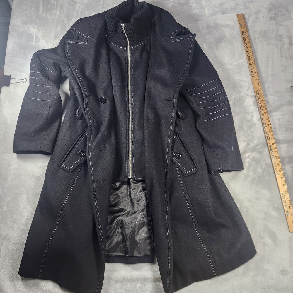 Vintage Miss Sixty M60 Wool Peacoat Womens XL Y2K Preppy Double Breasted Jacket